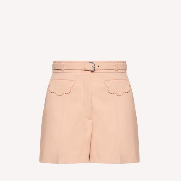 Red Valentino Limited Edition Scallop Detail Cady Tech Crepe Shorts Size 42 IT‎ - Picture 3 of 7